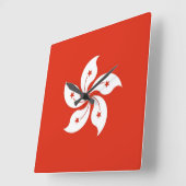 ホンコンの旗付き壁時計、中国 スクエア壁時計 (傾斜)