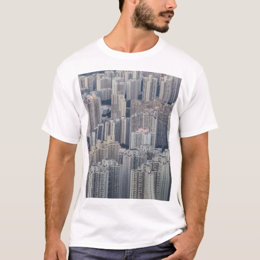 ホンコンアパートメント建物パターン Tシャツ (正面)
