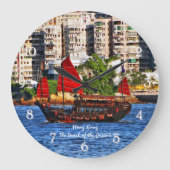 ホンコンサンパンザパールオブザオリエント ラージ壁時計 (正面)