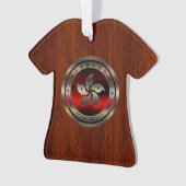 ホンコンシールインレイオンマホガニープリント オーナメント (正面)