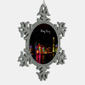 ホンコンビクトリアハーバー#2スノーフレークオーナメント スノーフレークピューターオーナメント (左)