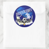 ホンジュラグランジス国旗のフッボフェスタサッカーデザイン ラウンドシール (バッグ)