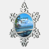 ホンジュラスからの聖降誕祭 スノーフレークピューターオーナメント (右)