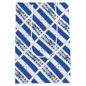 ホンジュラスとホンジュラス国旗の名で飾られた ミディアムペーパーバッグ (裏面)