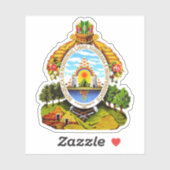 ホンジュラスの国章 シール (シート)