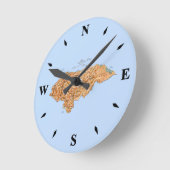 ホンジュラスの地図の時計 ラウンド壁時計 (傾斜)