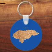 ホンジュラスの地図キーチェーン キーホルダー (正面)