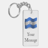ホンジュラスの振る旗 キーホルダー (正面左)