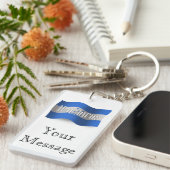 ホンジュラスの振る旗 キーホルダー (正面右)