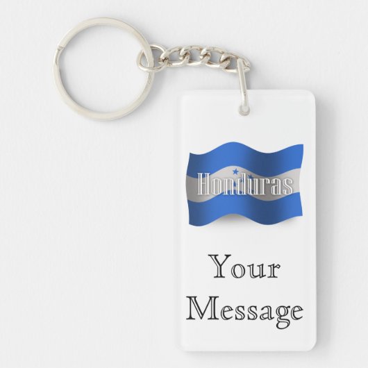ホンジュラスの振る旗 キーホルダー (正面)