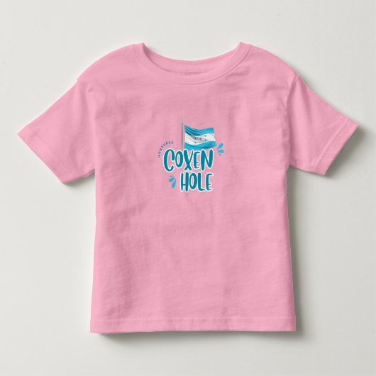 ホンジュラスの旗とコクセンホール トドラーTシャツ (正面)