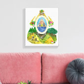 ホンジュラスの紋章 キャンバスプリント (インサイチュ (リビング))