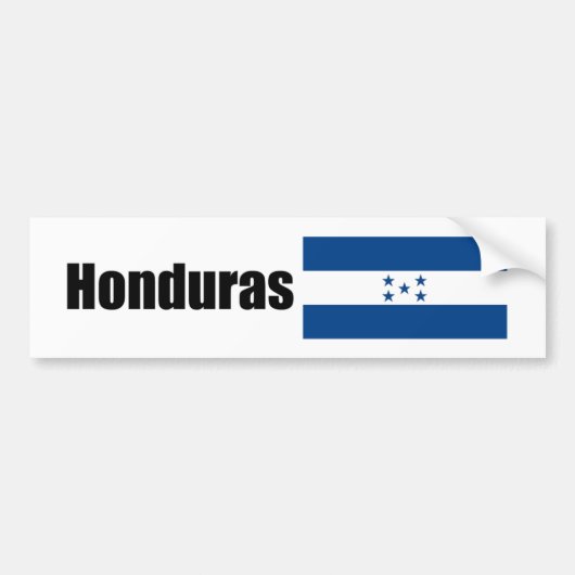 ホンジュラスのHondurianの旗 バンパーステッカー (正面)