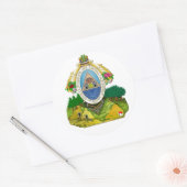 ホンジュラスエンブレムホンジュラスコートオブアームズ ラウンドシール (封筒)