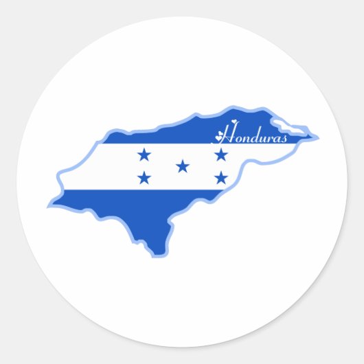 ホンジュラスステッカー ラウンドシール (正面)
