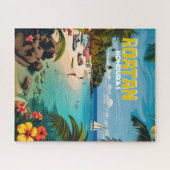 ホンジュラストラベルヴィンテージレトロポスター ジグソーパズル (横)