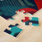 ホンジュラストラベルヴィンテージレトロポスター ジグソーパズル (側面)