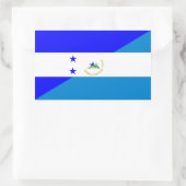 ホンジュラスニカラグア半旗国記号 長方形シール (バッグ)