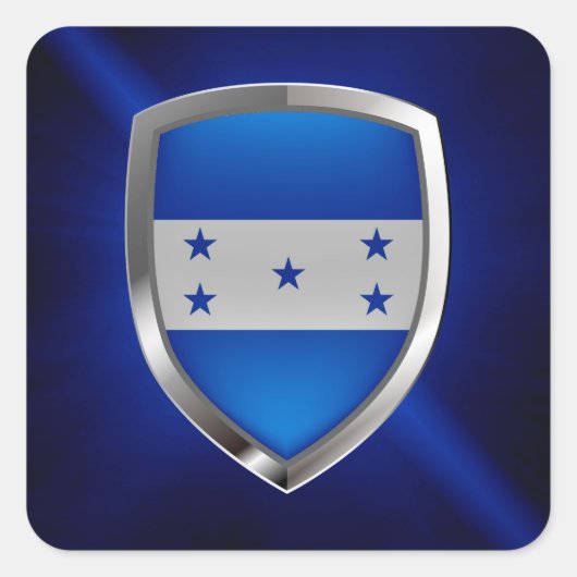 ホンジュラスメタリックエンブレム スクエアシール (正面)