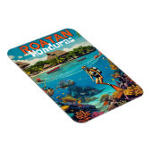 ホンジュラスロアタントラベルヴィンテージレトロポスター マグネット (右側)