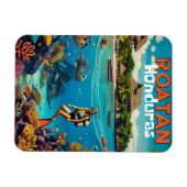 ホンジュラスロアタントラベルヴィンテージレトロポスター マグネット (横)