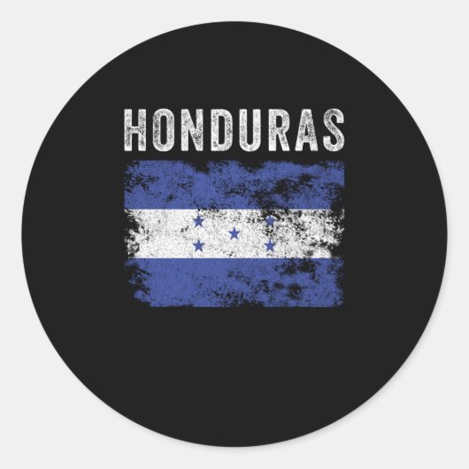 ホンジュラス動揺して国旗 – ホンジュラス国旗 ラウンドシール (正面)