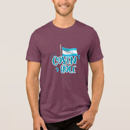 ホンジュラス国旗とコクセンホール トライブレンドTシャツ