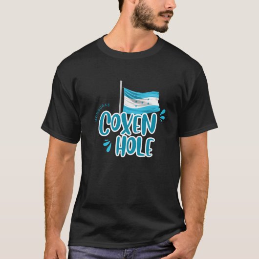 ホンジュラス国旗とコクセンホール Tシャツ (正面)