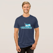 ホンジュラス国旗とテグシガルパ トライブレンドTシャツ (正面全面)