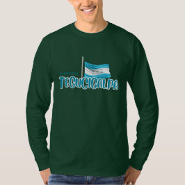 ホンジュラス国旗とテグシガルパ Tシャツ