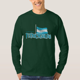 ホンジュラス国旗とテグシガルパ Tシャツ