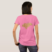 ホンジュラス国旗と地図dk Tシャツ (裏面フル)