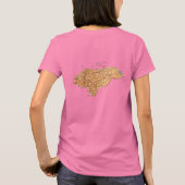 ホンジュラス国旗と地図dk Tシャツ (裏面)