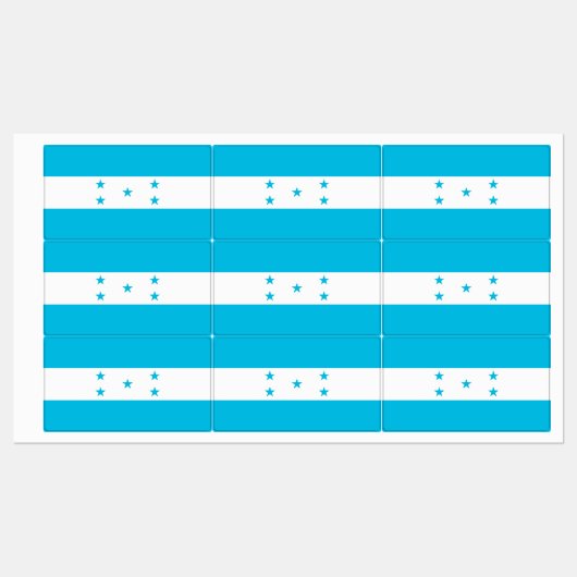 ホンジュラス国旗のある愛国的なラベル ラベル (シート)