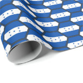 ホンジュラス国旗のハニカムラッピング紙 ラッピングペーパー (ロールコーナー)