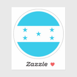 ホンジュラス国旗の丸いシール シール