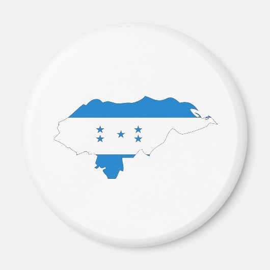 ホンジュラス国旗の地図フルサイズ マグネット (正面)