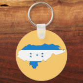 ホンジュラス国旗の地図 キーホルダー (正面)