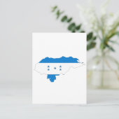 ホンジュラス国旗の地図 ポストカード (スタンド正面)