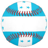 ホンジュラス国旗を持つ愛国的なソフトボール ソフトボール (正面)