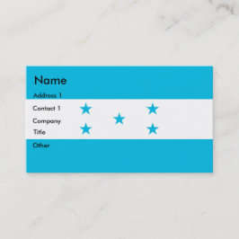 ホンジュラス国旗を掲げた名刺 名刺