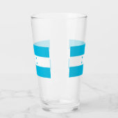 ホンジュラス国旗を掲げた愛国的なガラス杯 タンブラーグラス (左)