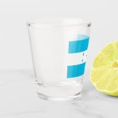 ホンジュラス国旗を掲げた愛国的なショットグラス ショットグラス (左)