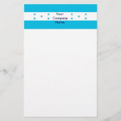 ホンジュラス国旗を掲げた文房具 便箋 (正面)