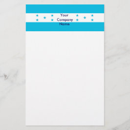 ホンジュラス国旗を掲げた文房具 便箋