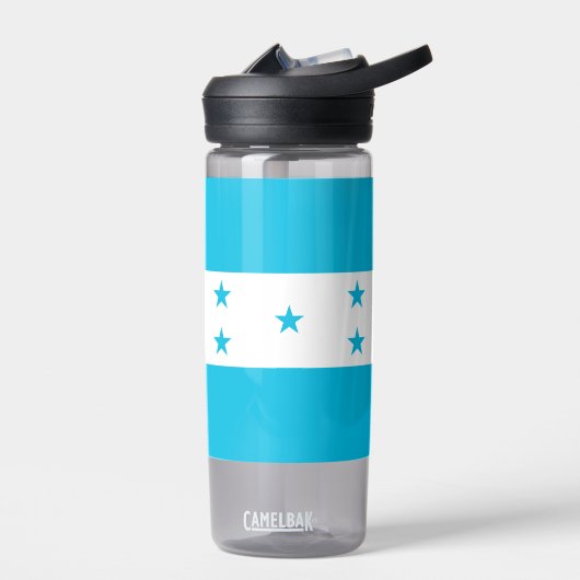 ホンジュラス国旗を掲げた水瓶 ウォーターボトル (左面)