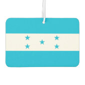 ホンジュラス国旗を掲げた車の新入生 カーエアーフレッシュナー (裏面)