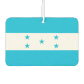 ホンジュラス国旗を掲げた車の新入生 カーエアーフレッシュナー (正面)