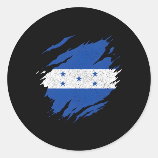 ホンジュラス国旗プライドホンジュラス ラウンドシール (正面)