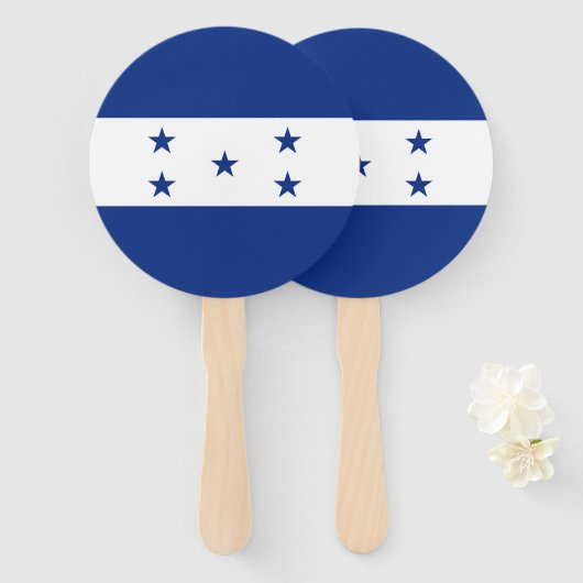 ホンジュラス国旗 ハンドファン (正面&裏面)